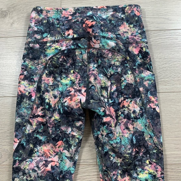 Lululemon Fast & Free Leggings Crop II *Nulux 19" Dappled Daze Multi - Picture 8 of 16